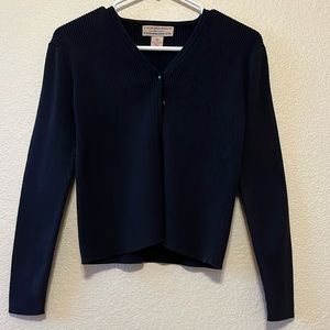 Cambridge Clothing Co. Black Ridded Cardigan Size Small